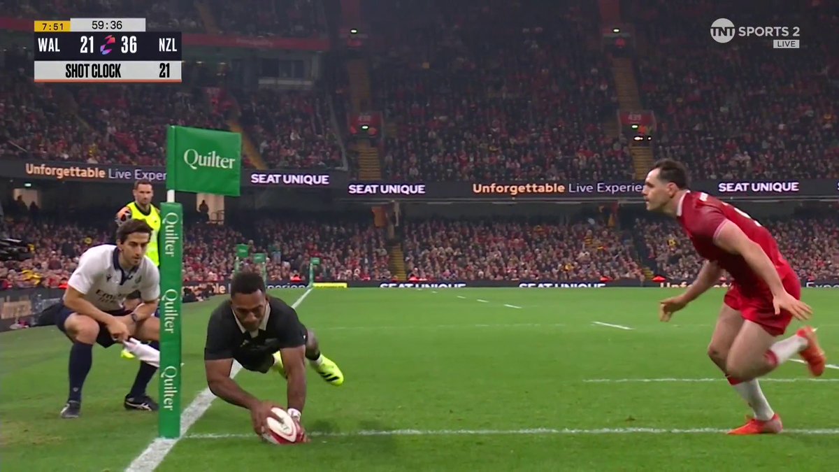 The All Blacks have their fifth 🖐 Another well worked score from Scott Robertson's side 💨