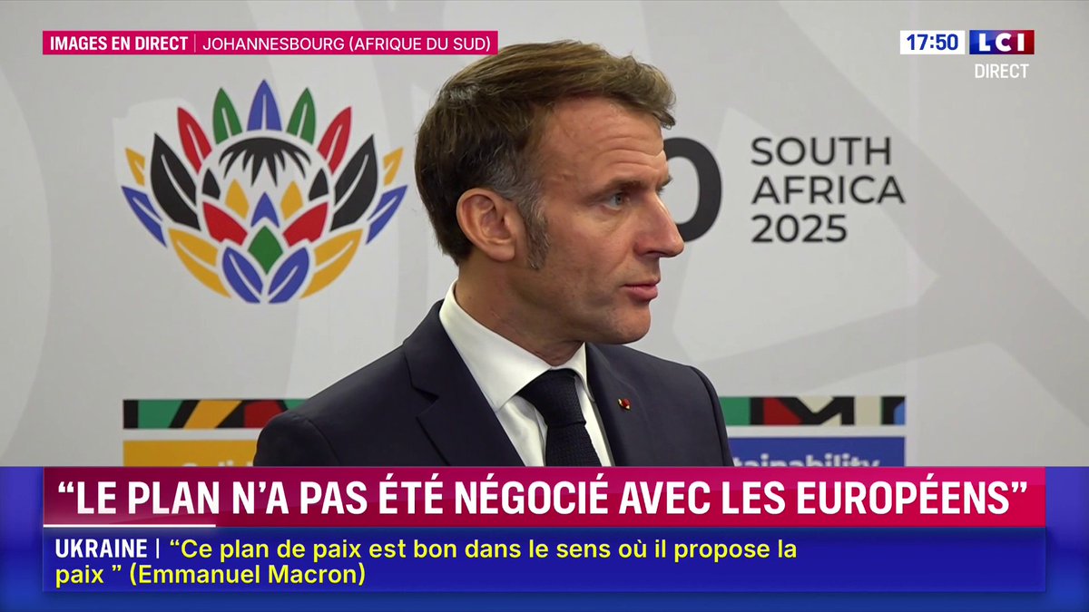 🔴 Plan de paix de Trump : Emmanuel Macron s'exprime 🗣️ "S'il n'y a pas des éléments de la dissuasion, les Russes reviendront et trahiront leur promesse. Nous l'avons vu à plusieurs reprises, en particulier en avril 2022."