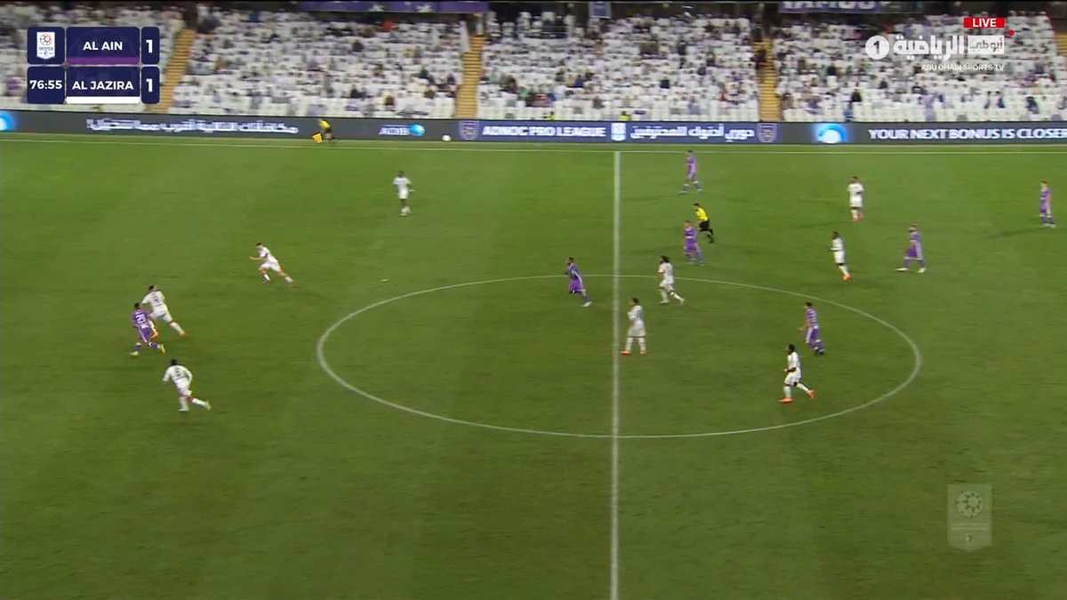 بعد انفراد تام من سفيان رحيمي.. علي خصيف يمنع هدف مؤكد للعين بشكل رائع 🧤 #العين_الجزيرة #دوري_أدنوك_للمحترفين | #أبوظبي_الرياضية 1⃣
