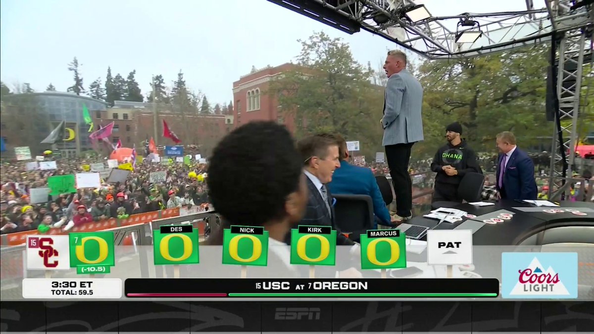 .Pat McAfee is rolling with the Ducks in Eugene 😤