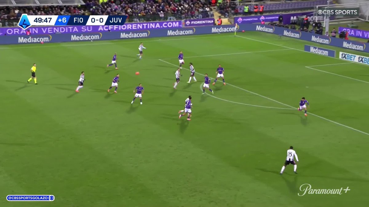 Juventus take the lead on the stroke of halftime ⚫⚪ A great strike from Filip Kostić 🚀