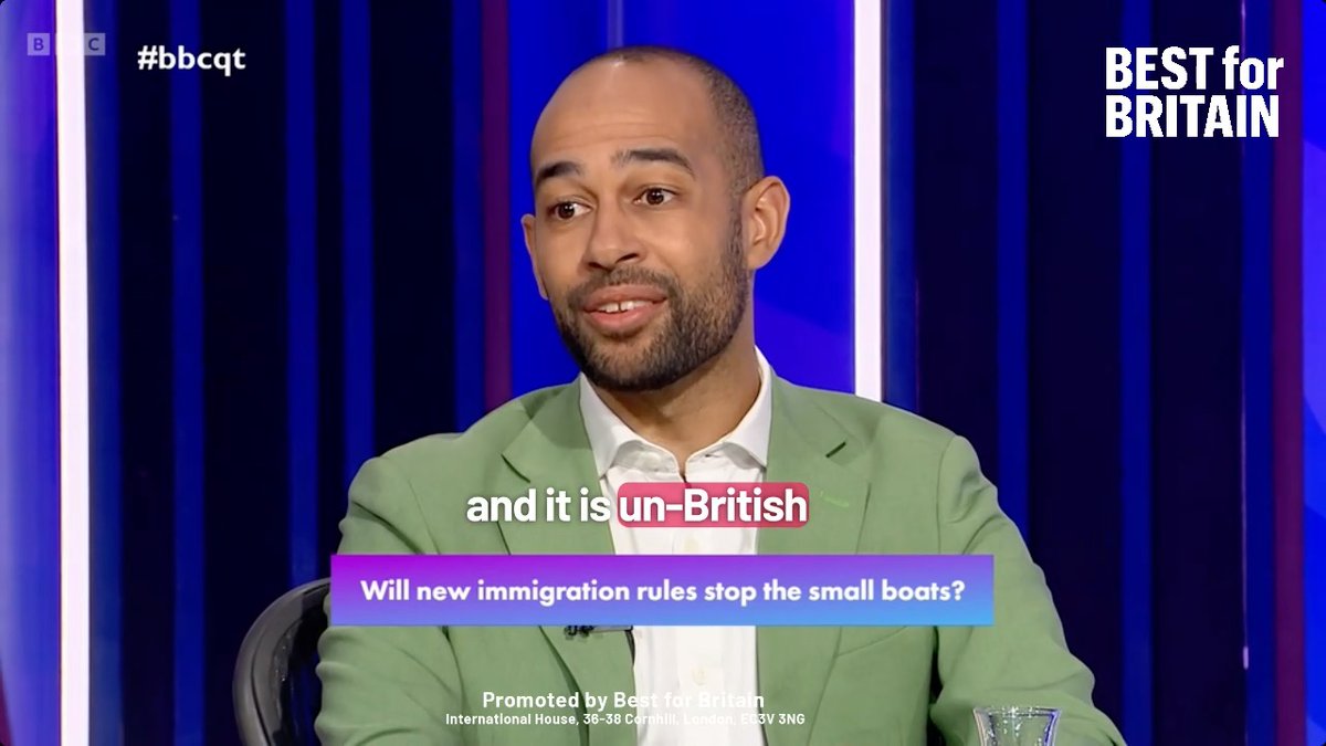 👏 Josh Babarinde OBE MP: "It is appalling, it is immoral, and it is un-British to be using divisive rhetoric to describe some of the people who are among the most vulnerable people in the world." "People who are fleeing famine, war, human rights abuses. And that cannot go on."