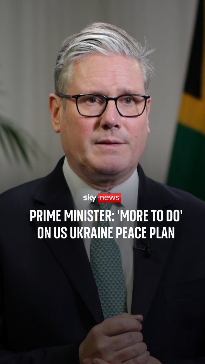 Sir Keir Starmer says the US peace plan for Ukraine is a 'basis' on which there is more to be done. Ukraine war latest:
