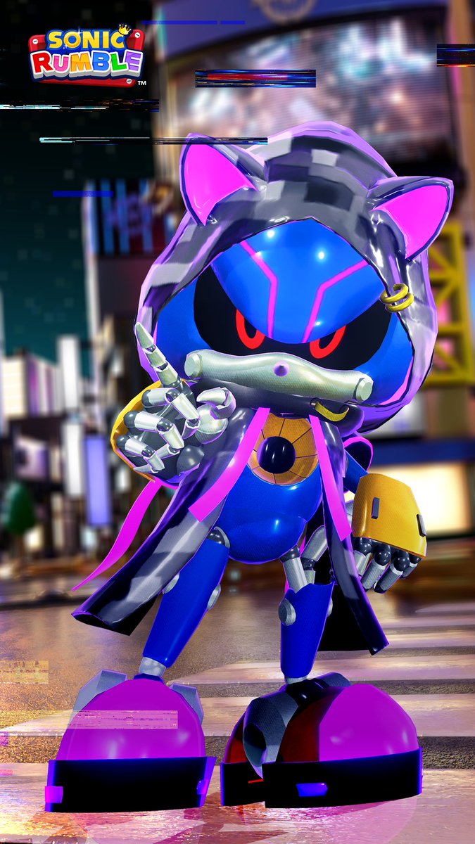 Steel and Neon collide ⚡ Meet Neon Suit Metal Sonic – speed, precision, and style redefined – only available during the #SonicMovie3XSonicRumble Crossover Event. Your Tokyo Mission awaits: