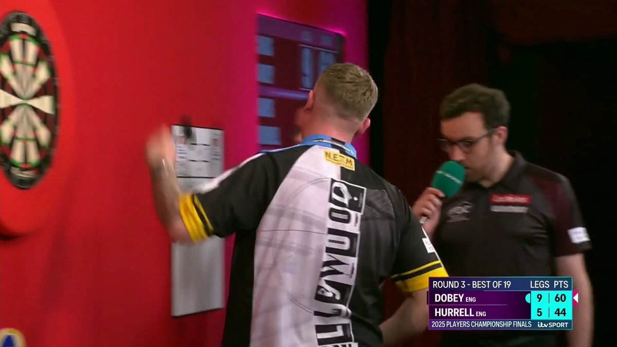 DOBEY DOWNS HURRELL! Chris Dobey reaches the Quarter-Finals of the Players Championship Finals for the first time since 2019, beating James Hurrell 10-5. 📺 #PCFinals | R3