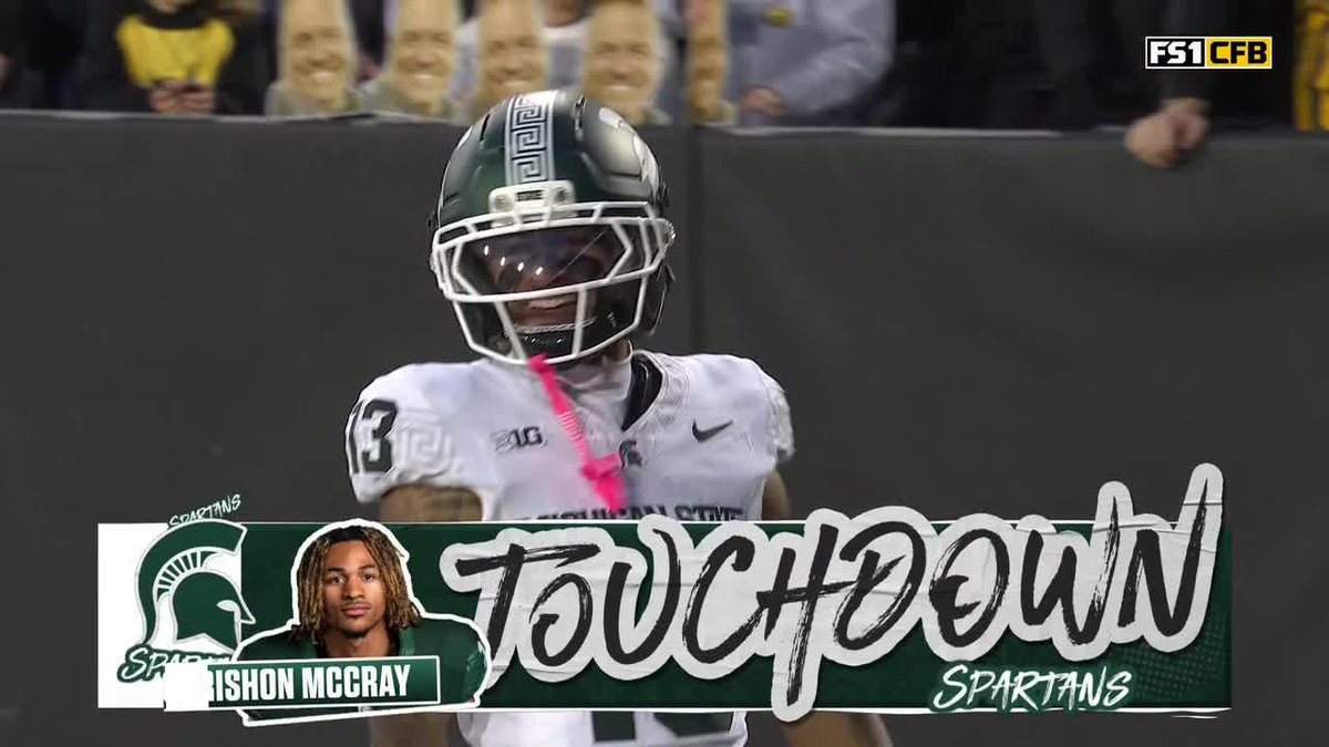 Chrishon McCray gives Michigan State Football the lead. 📺: FS1