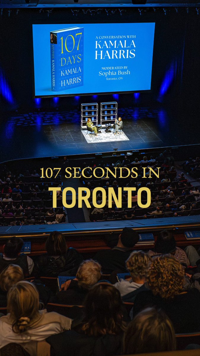 Last Sunday in Toronto, we explored the themes I write about in 107 Days and why they matter right now. The voices and community in the room reflected the values our two countries have shared for generations. Thank you to Sophia Bush for moderating and to everyone who joined us.