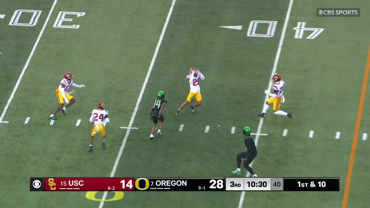SHARK ATTACK 🦈 Kennedy Urlacher with the INT 🙌 📺 CBS