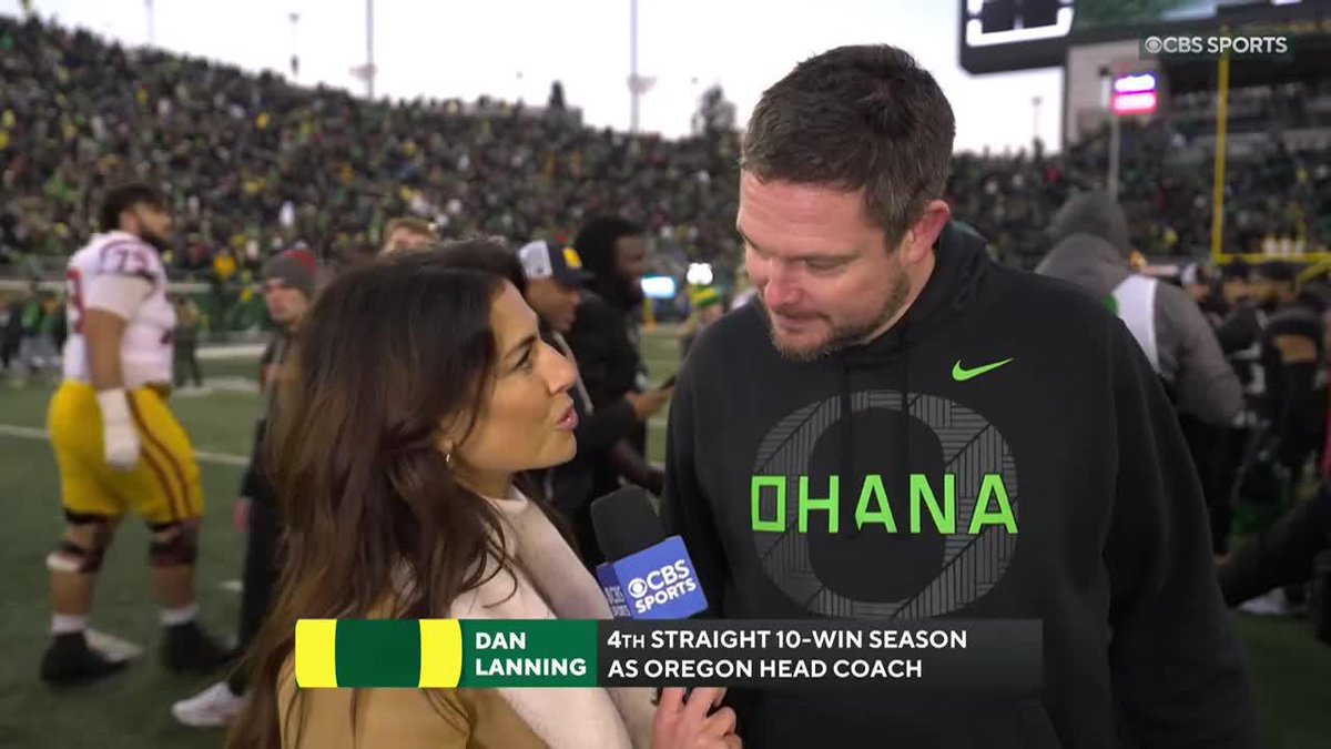 "These guys attacked every second of it. Really proud of how they performed, ready to go get better." Dan Lanning joins @jennydell_ after Oregon's win over USC.