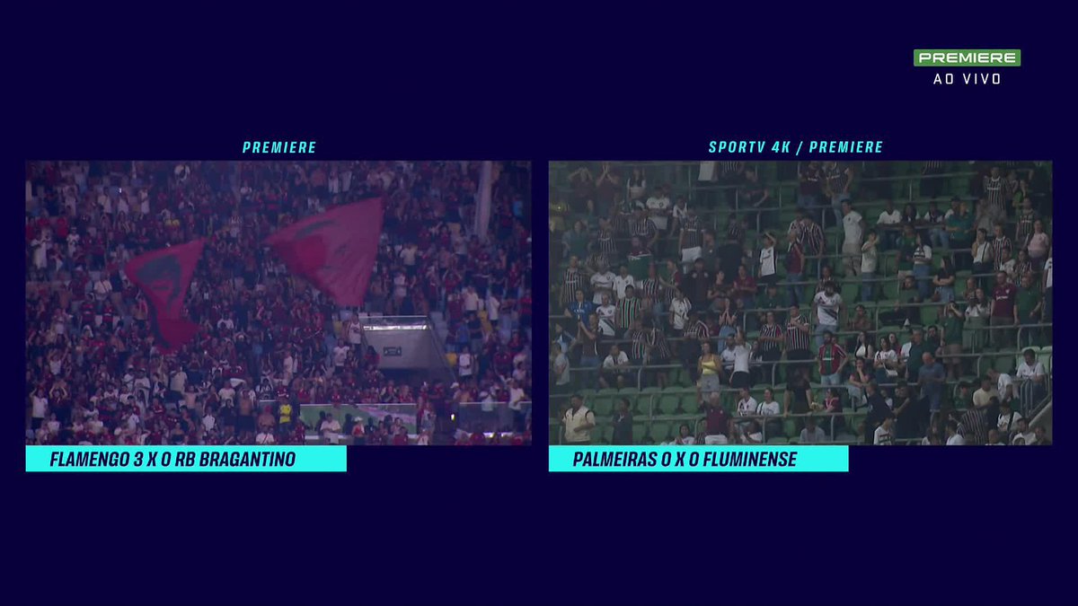 Torcida do Flamengo comemorando no Maracanã após saber do empate entre Palmeiras e Fluminense no Allianz Parque. 🎥 Premiere | ge