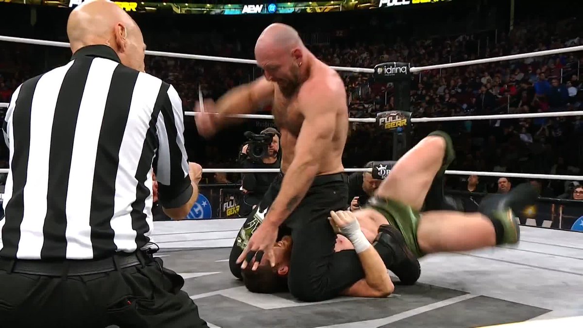 .Jon Moxley is all over @KORCombat with the fork! Watch #AEWFullGear on HBO Max PPV