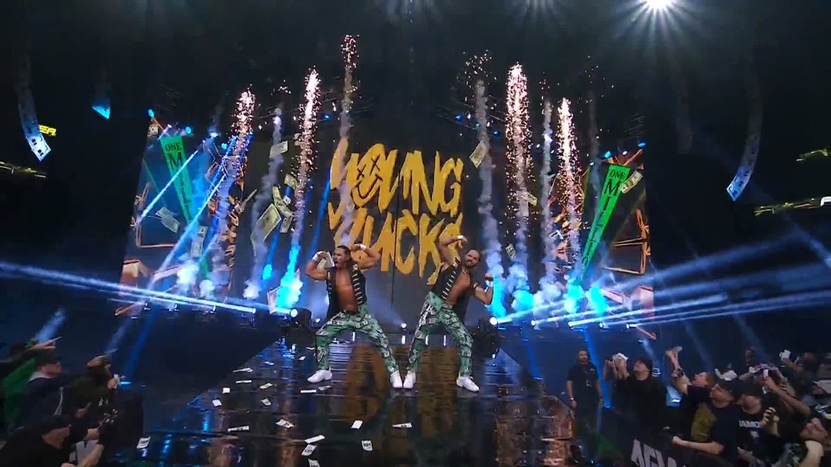Young Bucks haven't even won any money yet their titantron is focused on gambling in the Casino. NEVER CHANGE, NICK JACKSON. 😭