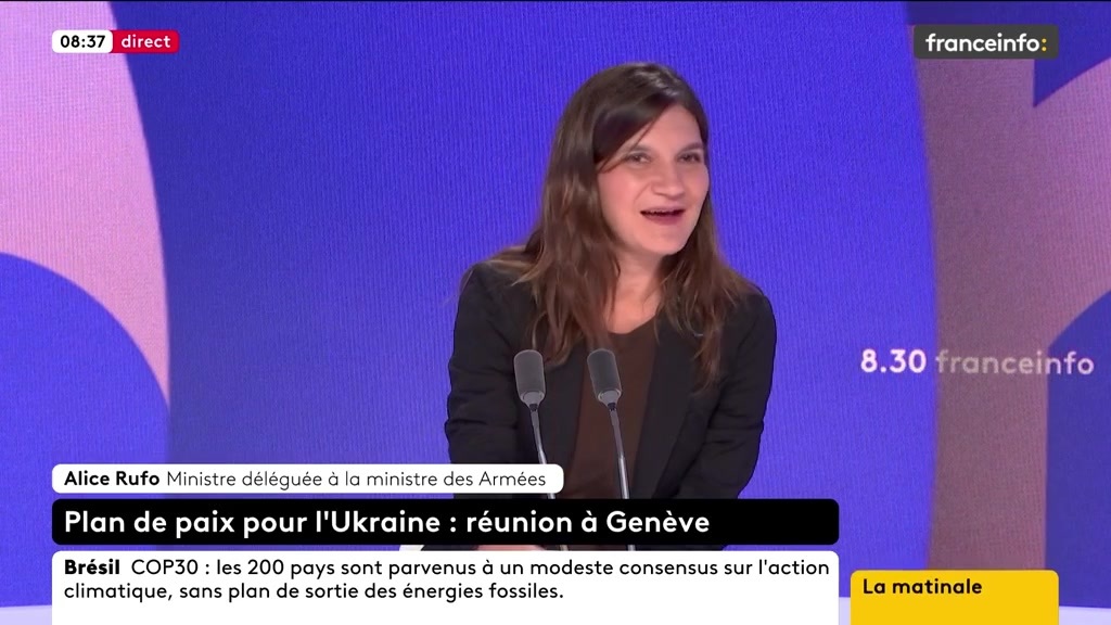 Plan pour l’Ukraine :"Il n’y a pas de scénario dans lequel la dignité et la liberté de l’Ukraine sont négociables", réaffirme Alice Rufo, ministre déléguée à la ministre des Armées