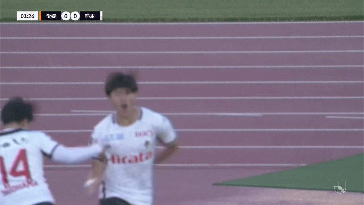 地を這うミドルシュート🔥 🎦 ゴール動画 🏆 明治安田J2リーグ 第37節 🆚 愛媛vs熊本 🔢 0-1 ⌚️ 2分 ⚽️ 神代 慶人(熊本) #Jリーグ