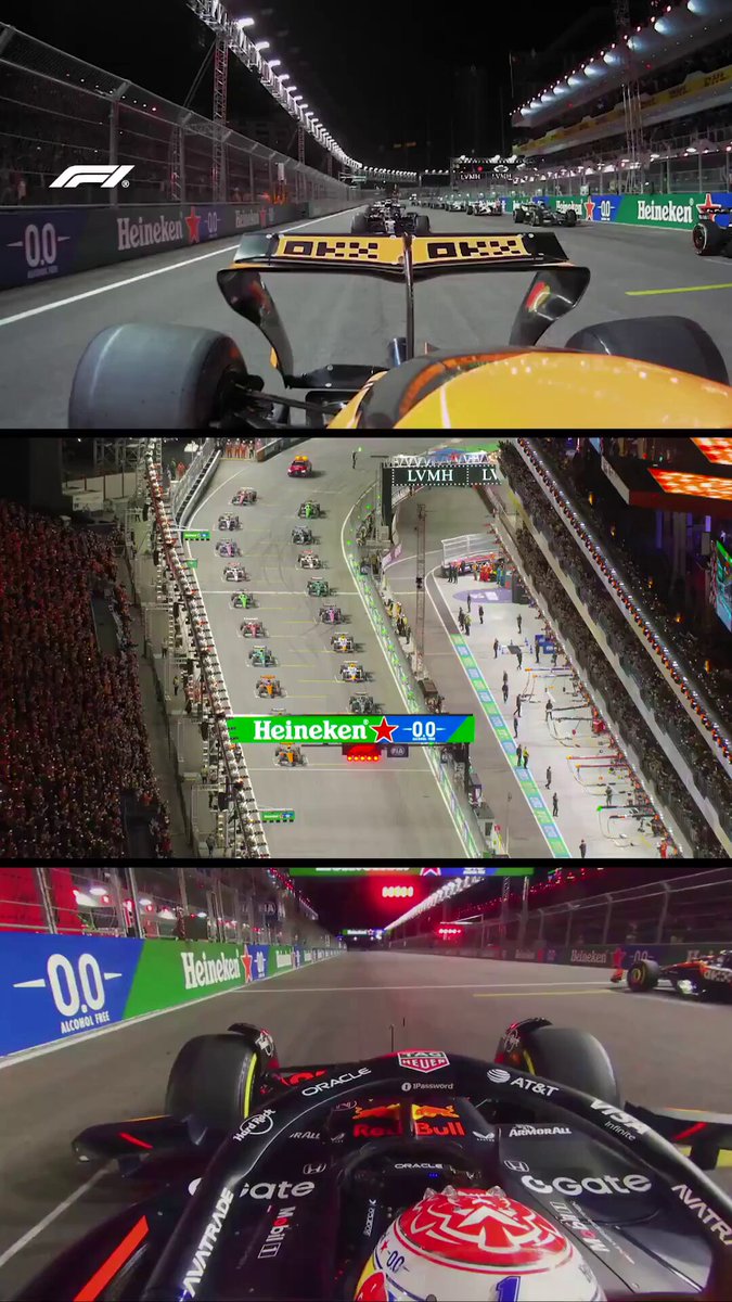 Lando goes defensive off the start! 👀 This is the moment that opened the door for Max Verstappen to take the lead in Vegas 💨 #F1 #LasVegasGP