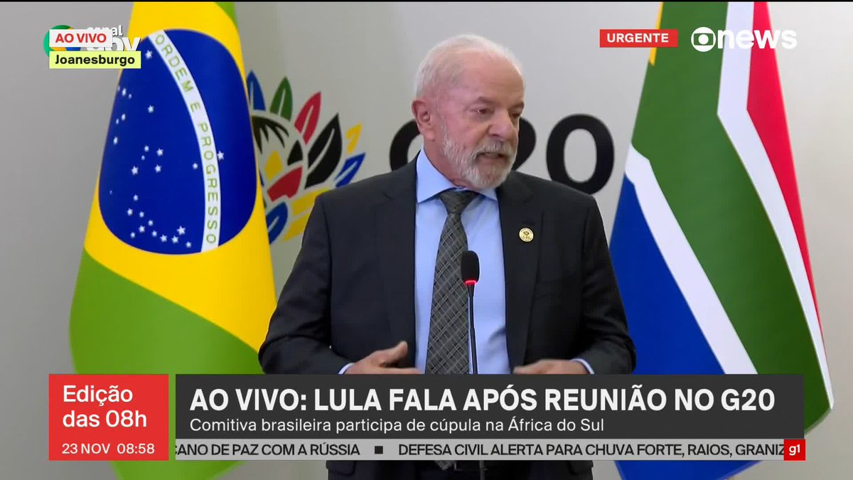 Lula: "Estou muito satisfeito com o sucesso da COP em Belém. As pessoas que tiveram a oportunidade de conhecer a cidade, a culinária de Belém, devem ter voltado maravilhadas. Quem não fez isso, se arrependeu". ➡️ Assista à #GloboNews: #jornalglobonews