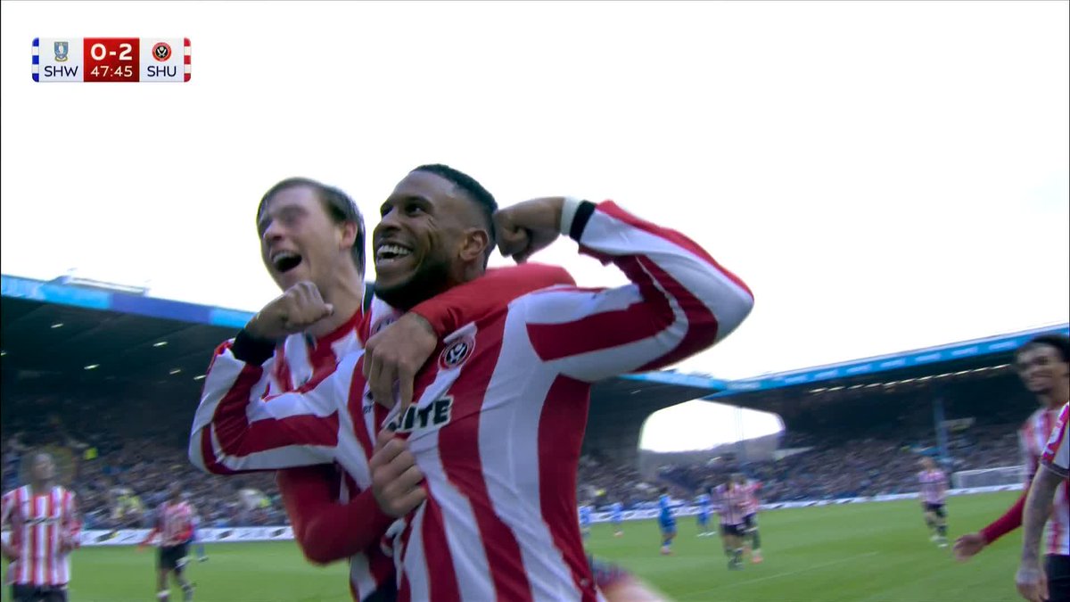 It's Tyrese Campbell AGAIN! ⚽ Sheffield United close in on a third straight derby victory over Wednesday after doubling their lead.