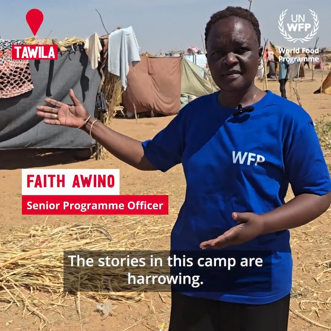📍#Sudan: Families reaching this camp near El Fasher arrive exhausted and hungry. WFP is rushing emergency food and nutrition support to over half a million people and scaling up help to surrounding areas. ⤵️