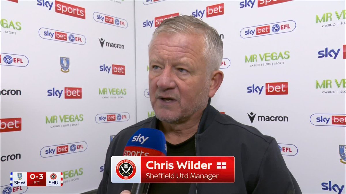 "We're not where we want to be, but we're showing signs" "It's amazing how people liven up when we sign a centre-forward" ๐คฃ Chris Wilder reflects on an enjoyable derby-day victory for his Sheffield United side ๐ด