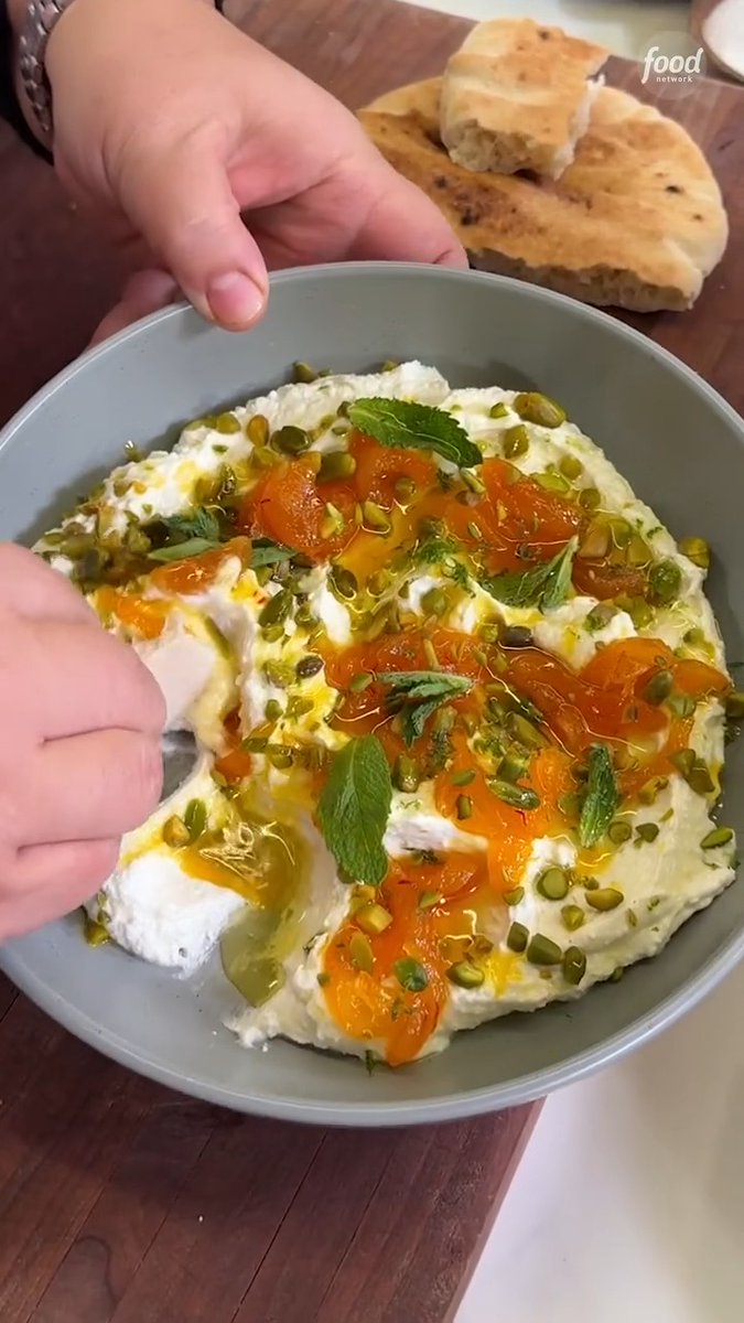 They don't call Ayesha Nurdjaja the ""Rip &amp; Dip"" Queen for nothing ✨ Don't miss Ayesha on an all-new episode of #BeatBobbyFlay: Holiday Throwdown, Tuesday at 8|7c! Get the recipe: