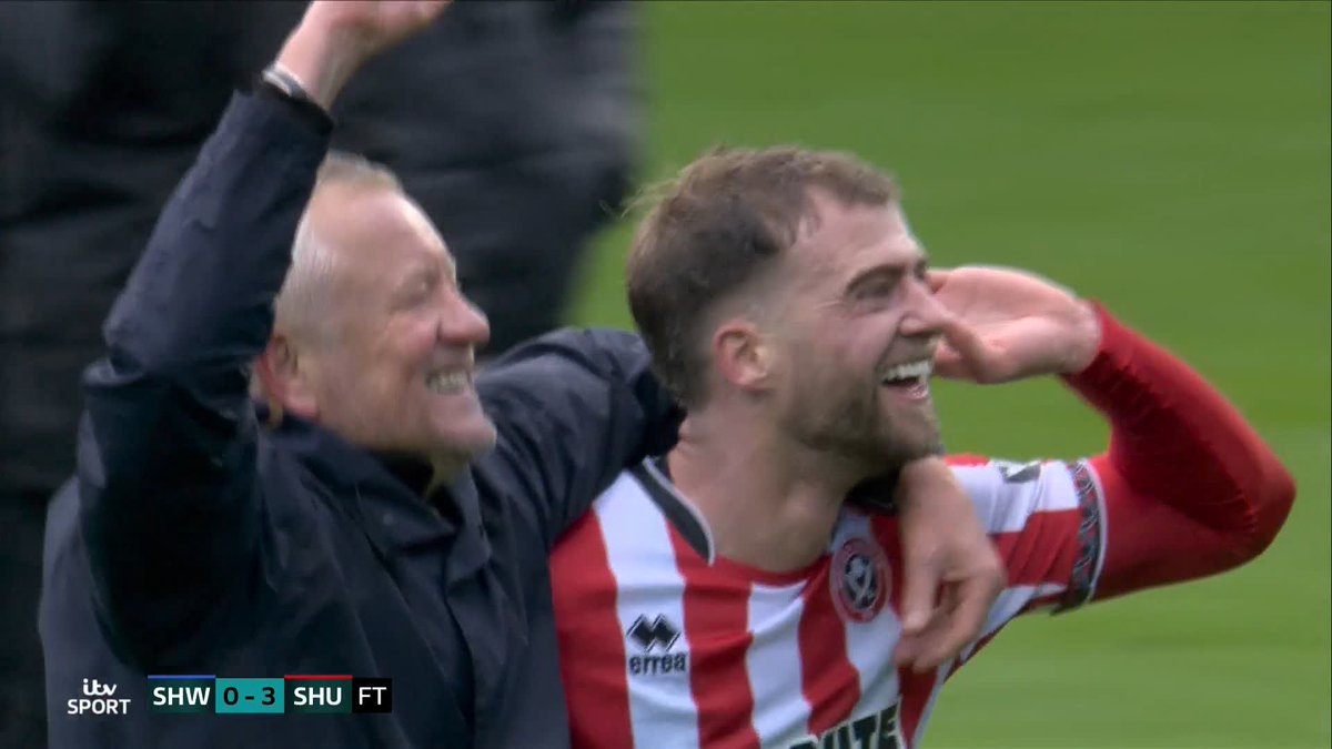 Patrick Bamford and Chris Wilder dancing to the ‘Wilder is a wanker’ song once sung by Bamford himself is absolutely brilliant 👏🤣🤣🤣
