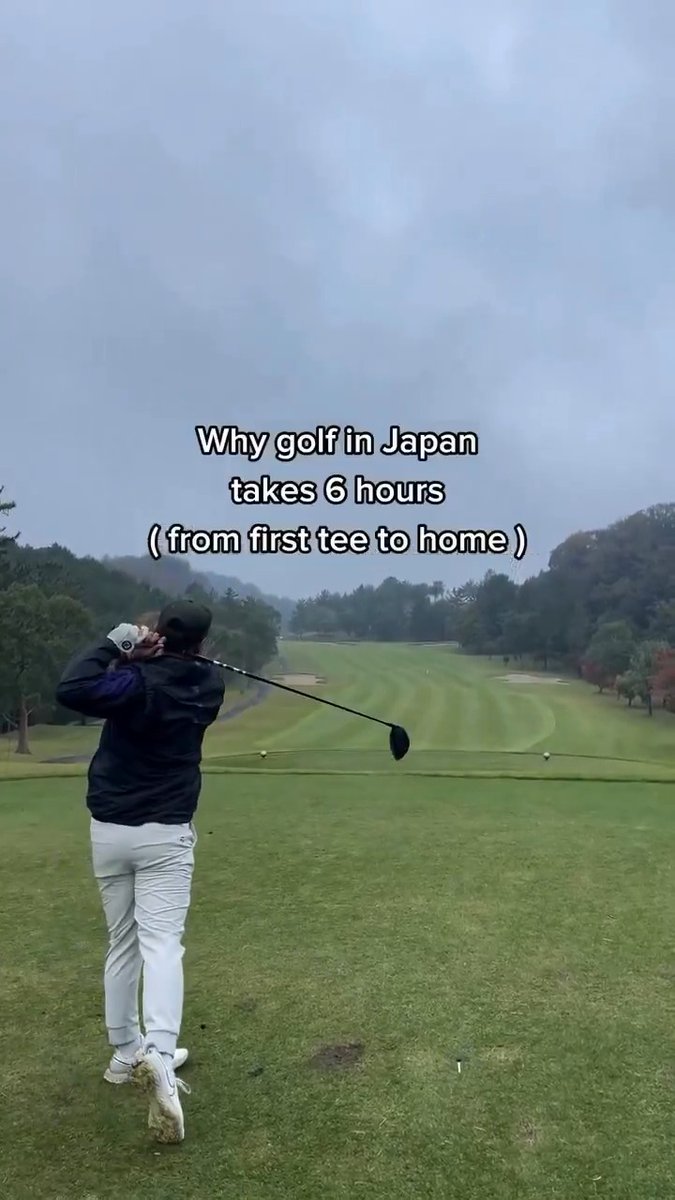 A 1.5-hour break at the turn. 😳 Should courses have a front nine and back nine starting time? (📹: IG/ seanhosaka_)