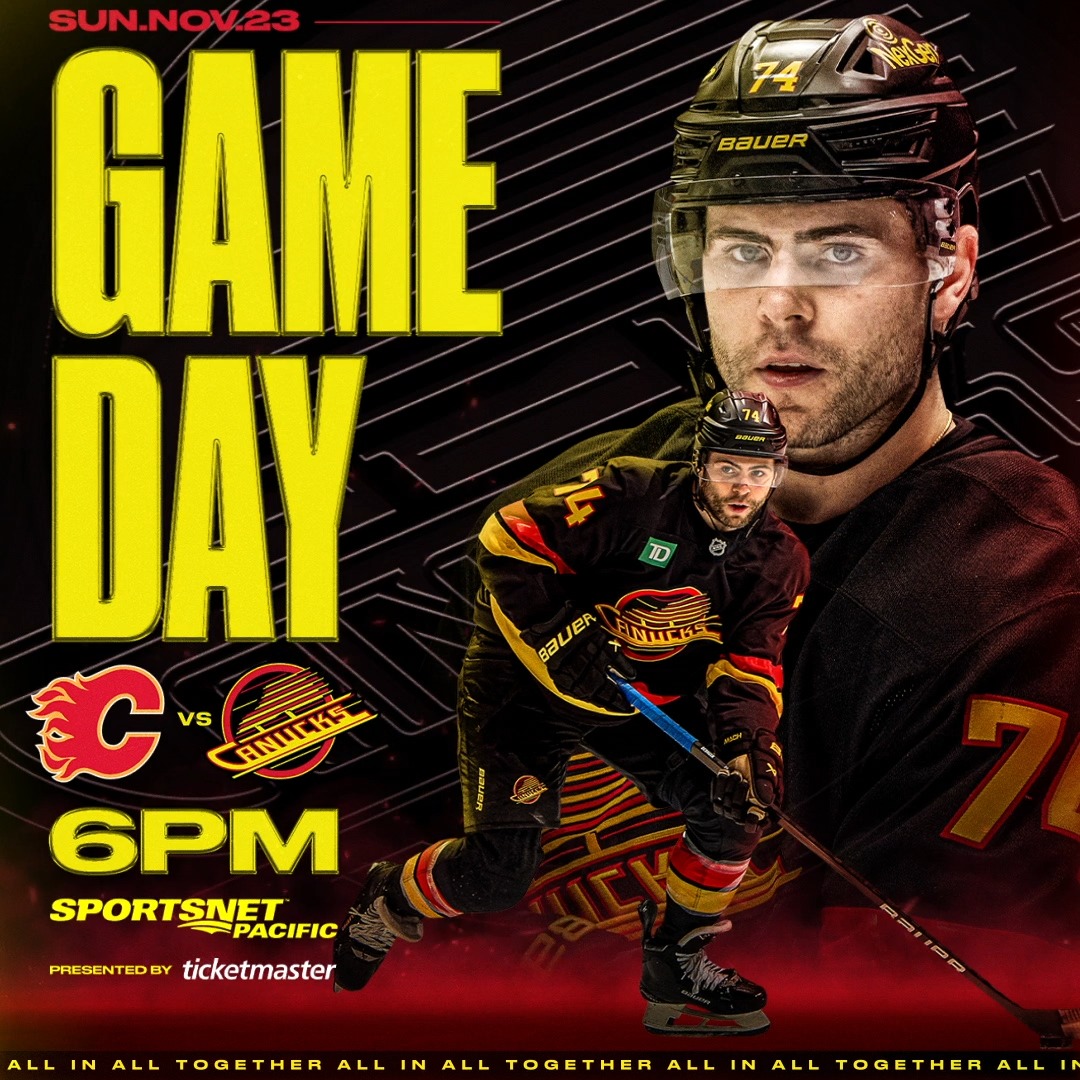 All-Canadian clash with Calgary! 🔥 🆚 Calgary Flames ⏰ 6:00 PM PT 📍 Rogers Arena 📺 Sportsnet Pacific 📻 Sportsnet 650 Presented by Ticketmaster Canada BUY TICKETS |