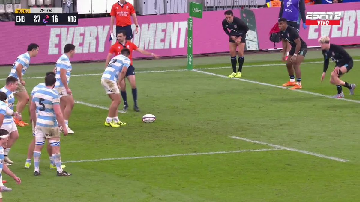 ¡Los Pumas no se dan por vencido! 🇦🇷👏 Rodrigo Isgró llegó al ingoal y hay partido en Twickenham. ➕ Mirá el mejor rugby en Disney+ Plan Premium. #PUMASxESPN