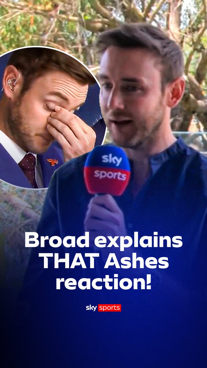 "Just close my eyes and pray it wasn't actually happening" 🤣 Stuart Broad explains his viral reaction during England's first Ashes Test defeat 🎙️