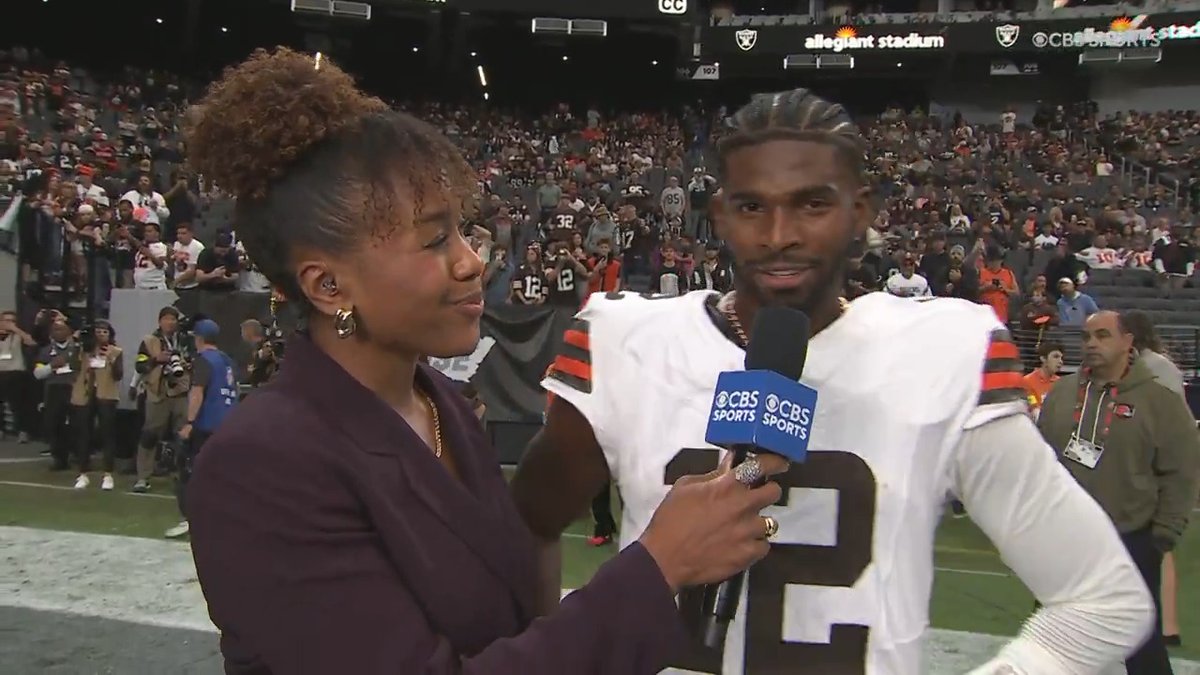 #Browns QB Shedeur Sanders in his pregame interview on what he wants to show Cleveland fans: "I'm who they been looking for"