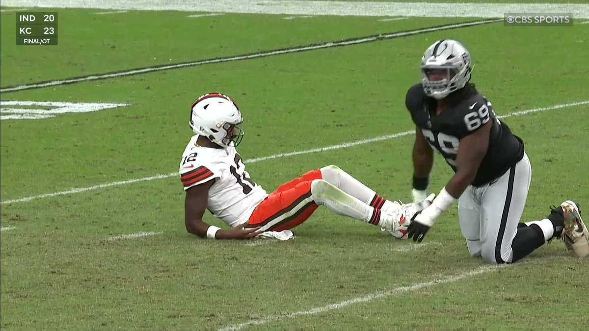 PICK!! Charles Snowden snags the Shedeur Sanders pass to gives the Raiders great field position