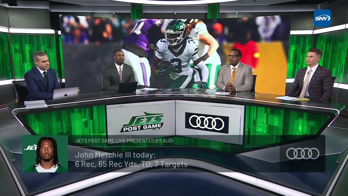 "It looks like the Jets found a number three slot receiver in John Metchie and I'm so happy to see his NFL career finally taking off after the road he's had" On Jets Post Game Live, Connor Rogers discusses the difficult road John Metchie has faced in his young NFL career: