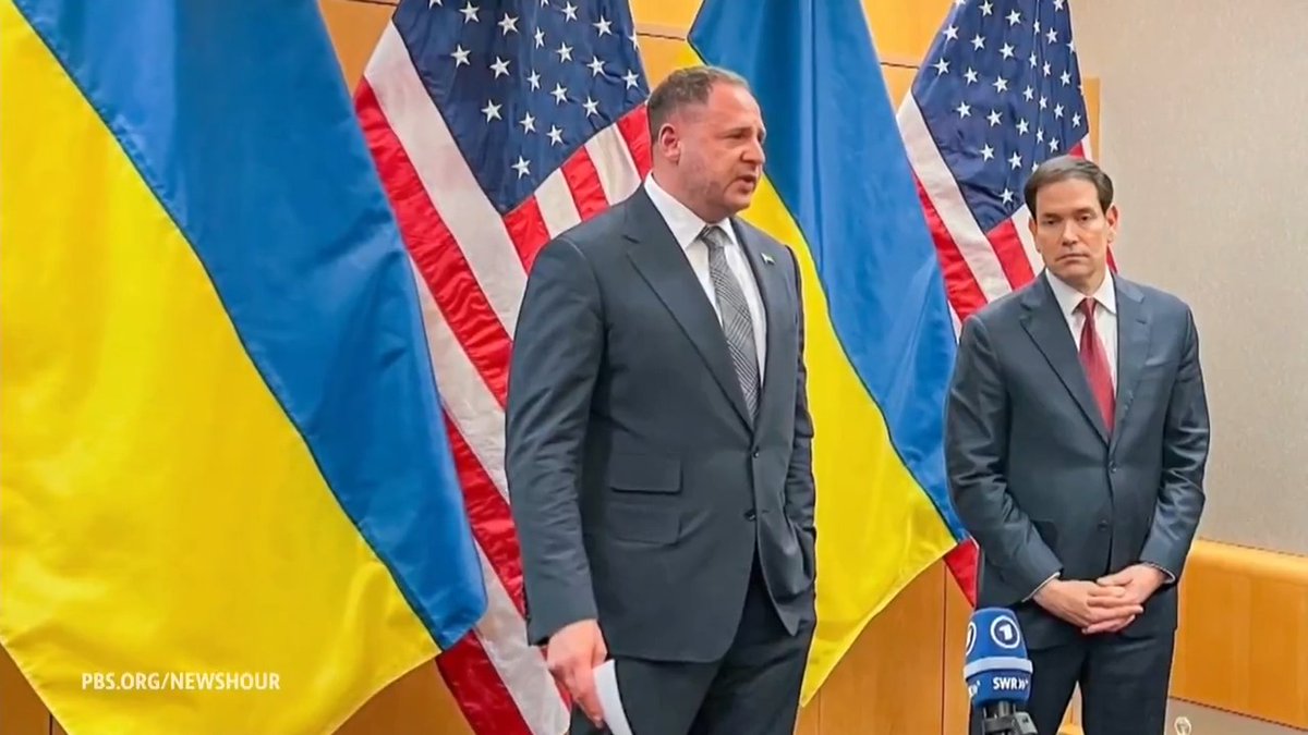 In Geneva on Sunday, U.S. officials put the heat on Ukraine to accept a peace deal to end the war with Russia or else. The author of the plan became a point of contention, while President Donald Trump said Ukrainian leadership had expressed “zero gratitude” for American efforts. Nick Schifrin reports.