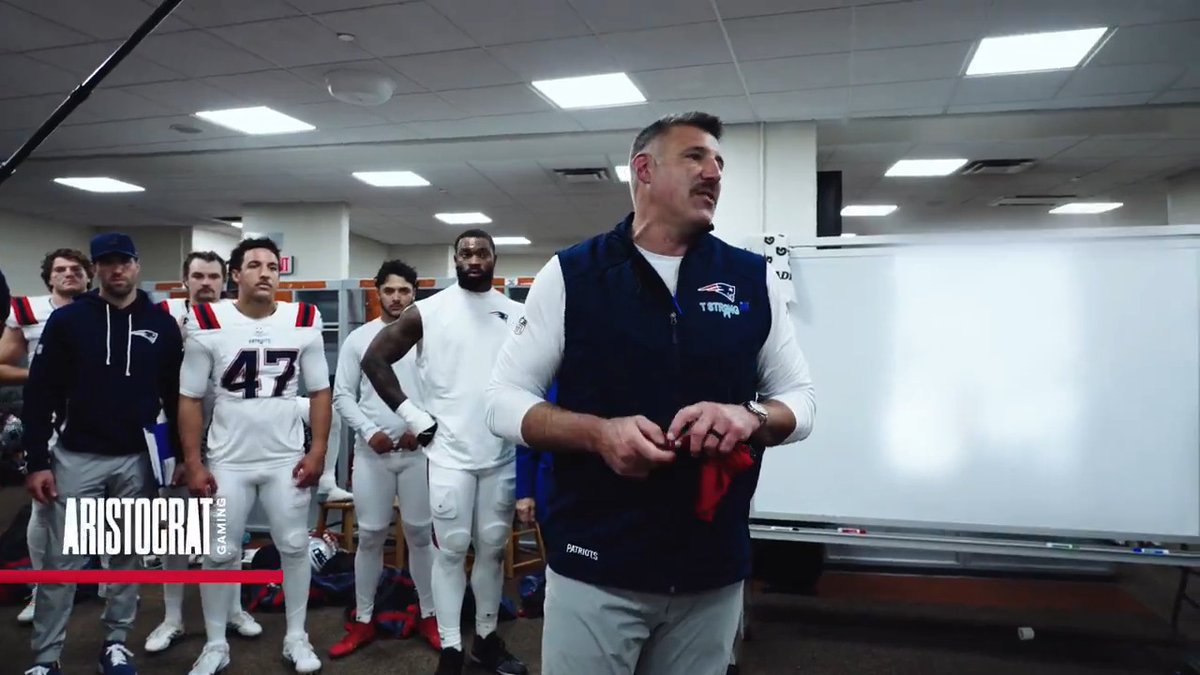 #Patriots HC Mike Vrabel in the locker room after the win: “This s**t isn’t easy and I want you to understand that… We need everybody in here. If you guys didn’t understand that already, you saw that today.” (🎥 New England Patriots)