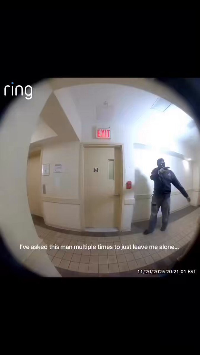 A tense hallway video shows a man pounding on a resident’s door and refusing to leave even after being told multiple times to back off. When he kept escalating, the resident pressed a taser to the metal door handle from inside without ever opening the door, and the shock sent him running down the hallway screaming