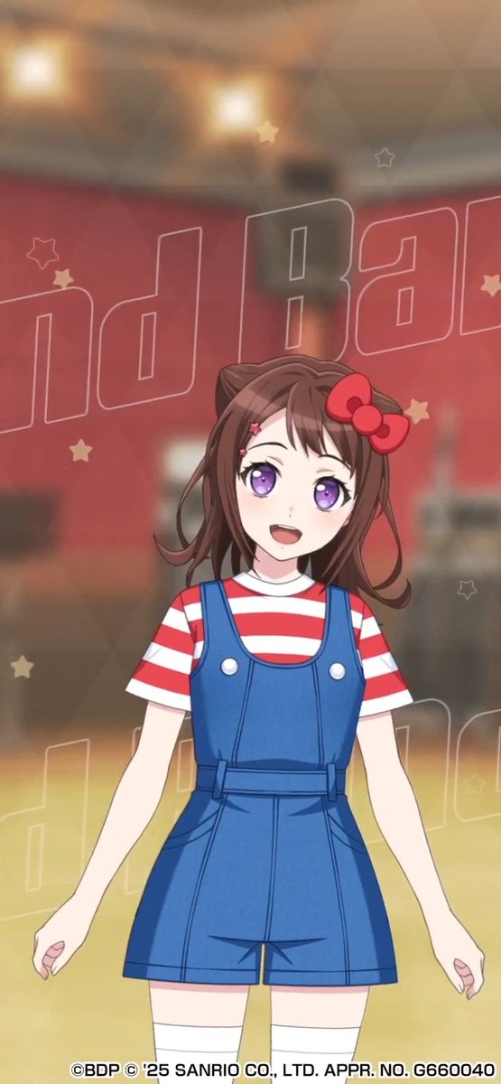 🎸ガルパ×サンリオキャラクターズコラボ🎀 コラボ限定のアイテム交換所で交換できる、「ハローキティ」をモチーフとした香澄のコラボLive2D衣装をご紹介👗 ぜひGETしてくださいね💫 #バンドリ #ガルパ #サンリオ