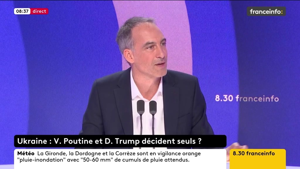 🔴 Ukraine : V. Poutine et D. Trump décident seuls ? ➡️ "L'Europe doit développer des capacités de défense autonomes. Il faut que l'Europe assume que le soutien à l'Ukraine doit d'abord venir de l'Europe", dit Raphaël Glucksmann, coprésident de Place Publique