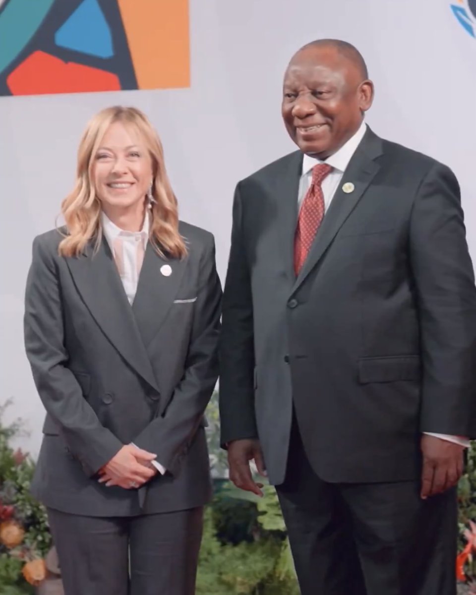 Un G20 simbolico, in un momento decisivo per la stabilità globale. L’Italia continua a fare la sua parte con responsabilità, serietà e impegno. #G20SouthAfrica