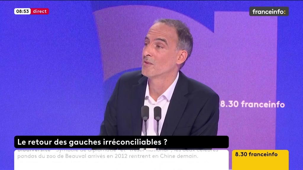 🔴 Refus de participer à la primaire des socialistes ➡️ "Si vous invitez quelqu'un à une primaire, ça veut dire que, s'il l'emporte, vous êtes prêts à le soutenir, ou alors vous mentez. Jamais je ne soutiendrais J.-L. Mélenchon et jamais je ne mentirai", dit Raphaël Glucksmann