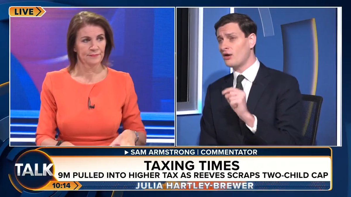 🚨 Chancellor Rachel Reeves will unveil £15bn more welfare spending in this week’s Budget - including scrapping the two-child benefit cap. Sam Armstrong slams the Treasury for being run by "mad, Corbynista, student union lunatics". Julia Hartley-Brewer