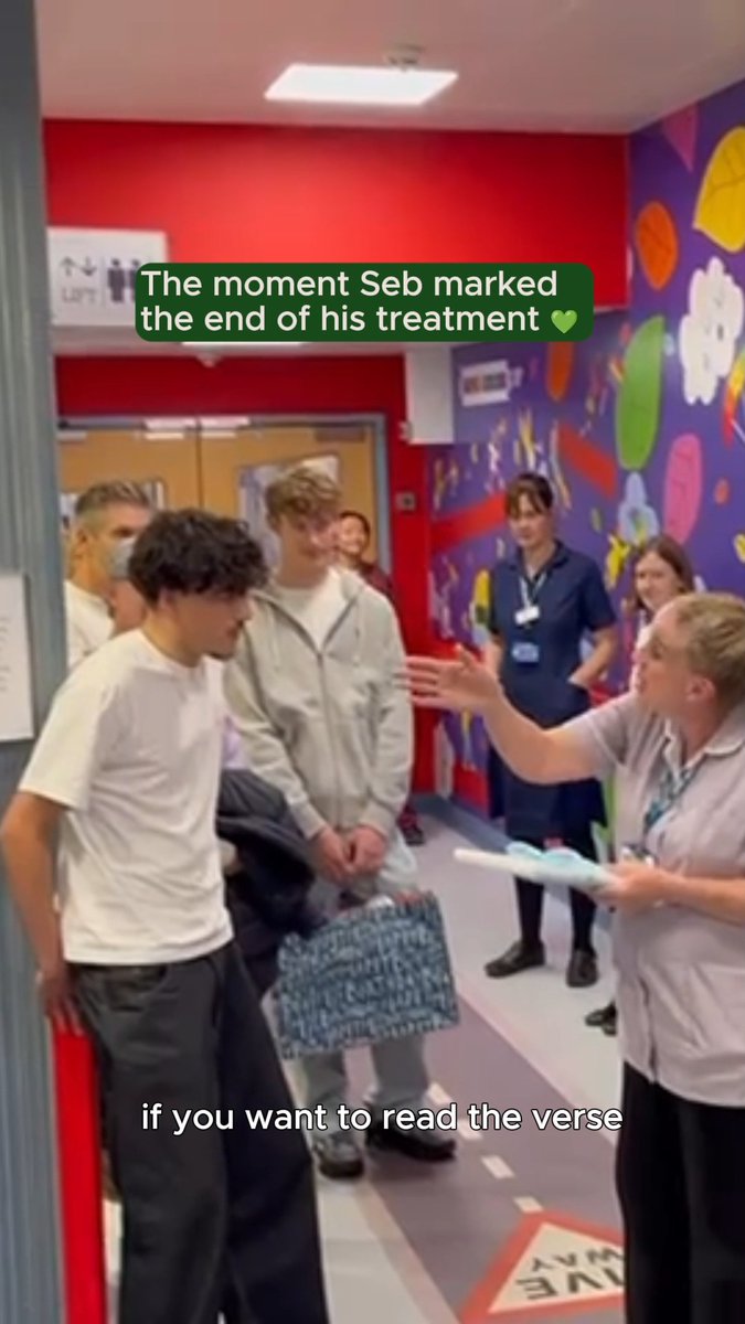 “It doesn’t really feel real; I'm still processing it to be honest - the fact that without this stranger I'd be dead and I'm now here ringing the bell.” Congratulations to Seb, who rang the end-of-treatment bell after a stem cell transplant for a rare type of ALL leukaemia.💚