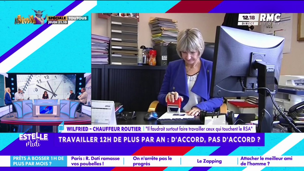 👨💻 Travailler 12h de + par an 📞 Wilfried : "Je suis à 40-45h/semaine ! J'ai une amie qui n'a jamais travaillé de sa vie, qui reçoit le RSA, personne ne lui a jamais demandé pourquoi elle ne travaille pas... Il faut aller chercher ceux qui sont assis chez eux !" #EstelleMidi