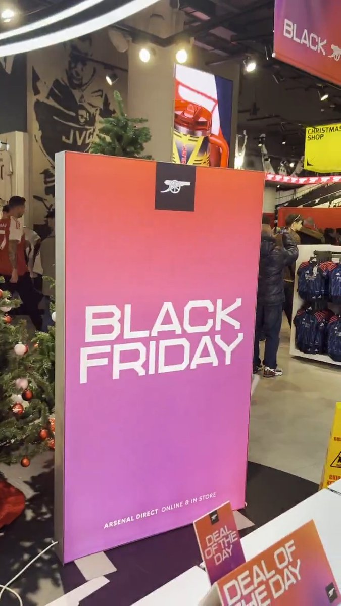 Black Friday mode: 🔛 Take advantage of our special offers at The Armoury and on Arsenal Direct, Gooners 🛍️