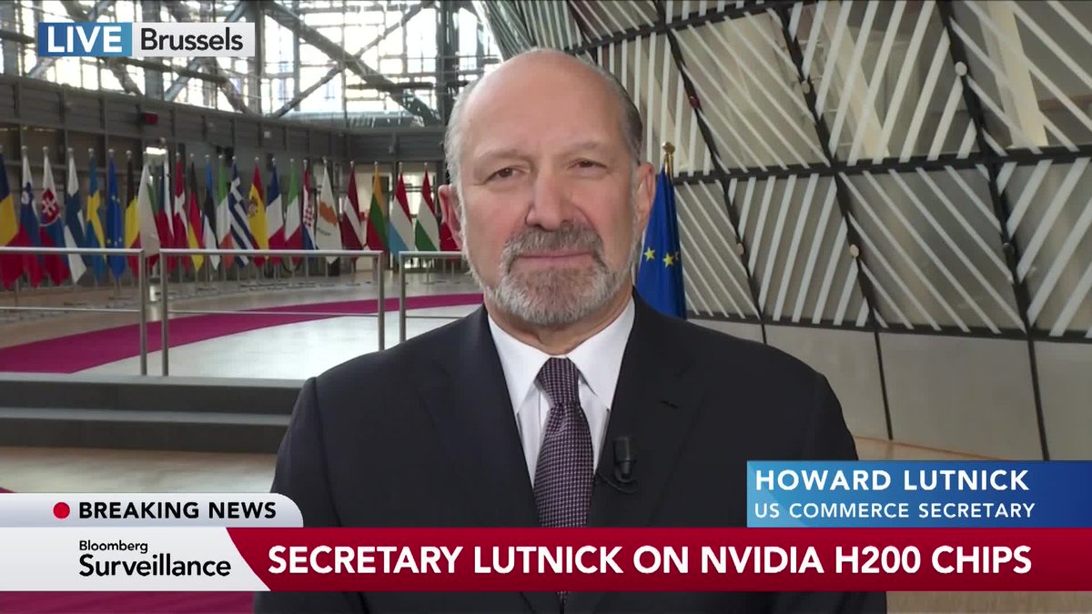 Commerce Secretary Howard Lutnick says the decision to authorize sales of Nvidia’s H200 artificial intelligence chips to China is on President Donald Trump’s desk