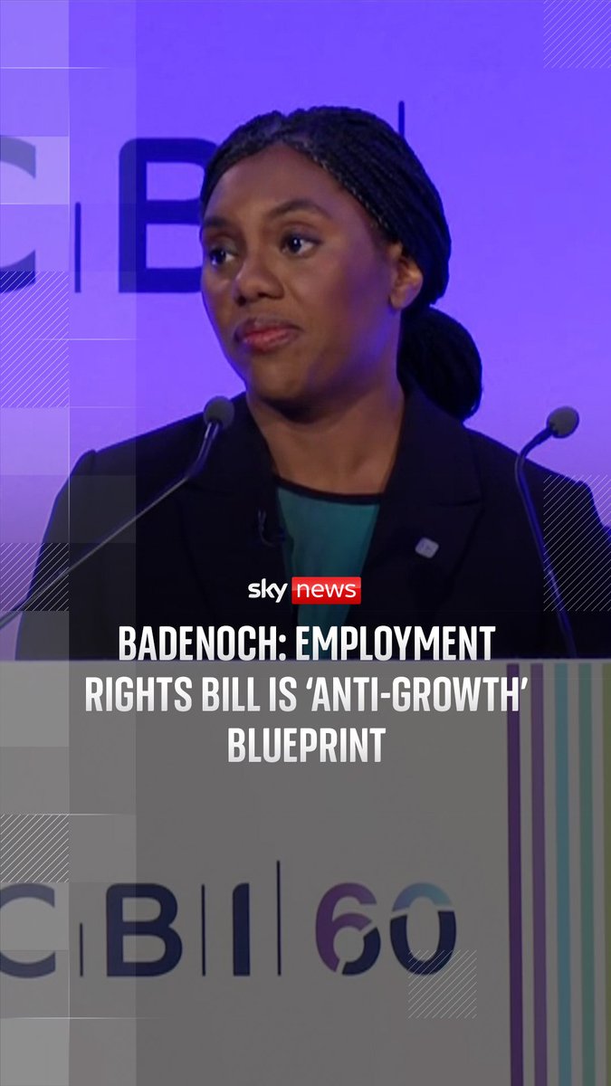 Kemi Badenoch has called on Chancellor Rachel Reeves to drop the Employment Rights Bill in Wednesday's budget. The Conservative leader described the bill as a "pro-union, anti-business, anti-growth blueprint". 🔗