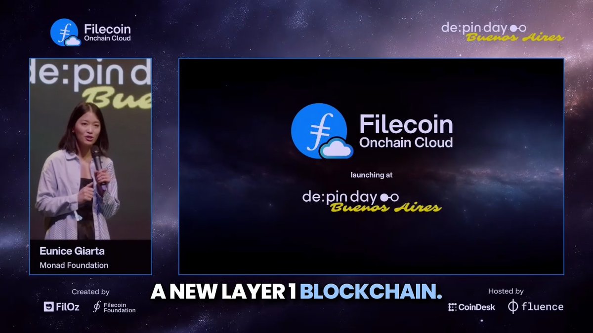 In this clip from the Filecoin Onchain Cloud launch, Eunice | Monad Foundation (mainnet arc) introduces Monad AI Blueprint for AI teams needing high-performance compute and reliable storage. With Monad mainnet now live, Filecoin Onchain Cloud delivers the verifiable data layer for these workflows.