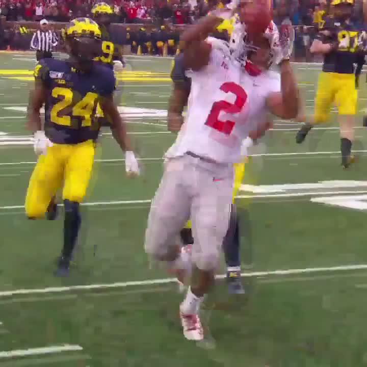 J.K. Dobbins going for 4 touchdowns in Ann Arbor