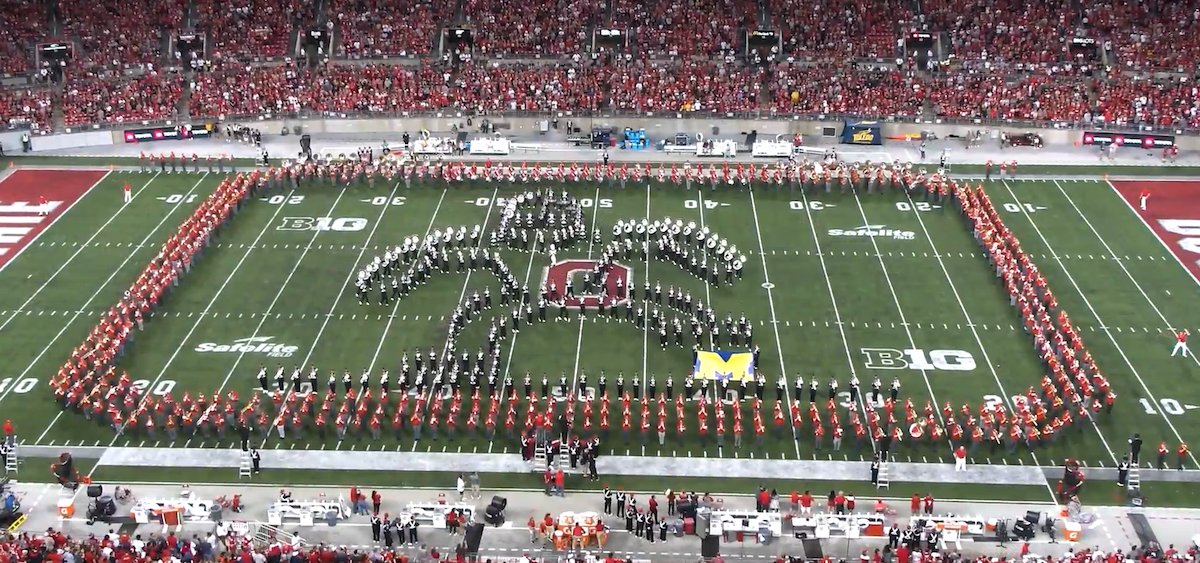 Our friends in The Ohio State University Marching Band knows what week it is. 😏🎺❌ #GoBucks