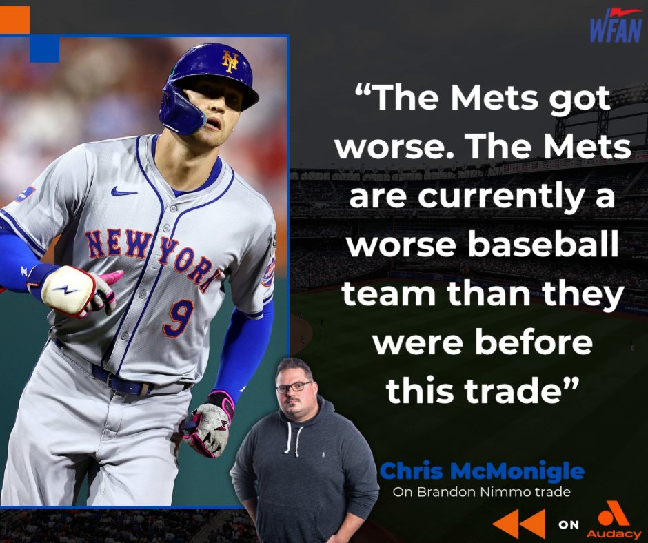C-Mac says the Mets are a worse team than last year when weighing the Brandon Nimmo trade on its own: