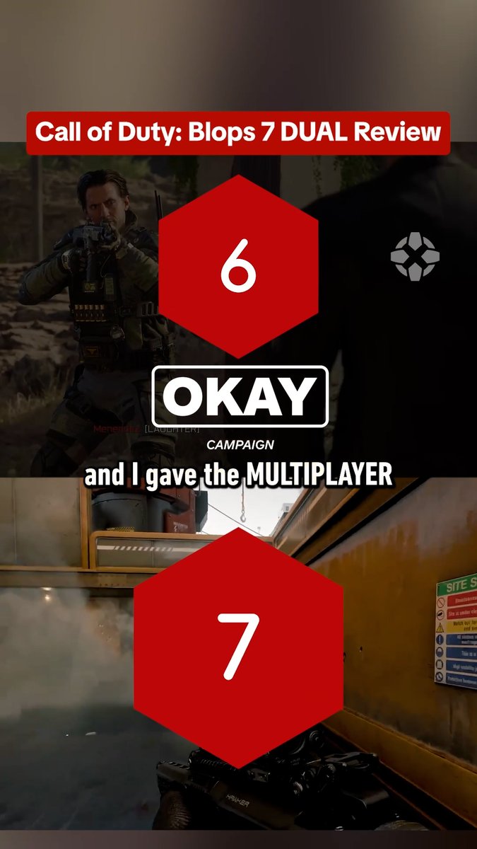 We've been breaking up our Call of Duty reviews since Black Ops 4! What scores would YOU give the campaign and multiplayer modes of Black Ops 7?